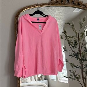 Old Navy Vivid Pink Pullover Hoodie